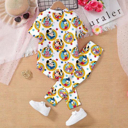 Sailing Friends Kids' Casual Top and Pants Set