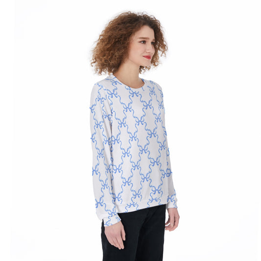 Blue Bow Women's Sweater