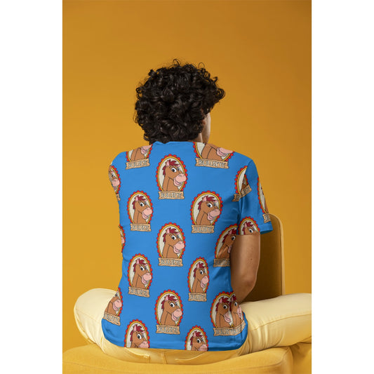 Blue Horsey Men's O-Neck T-Shirt