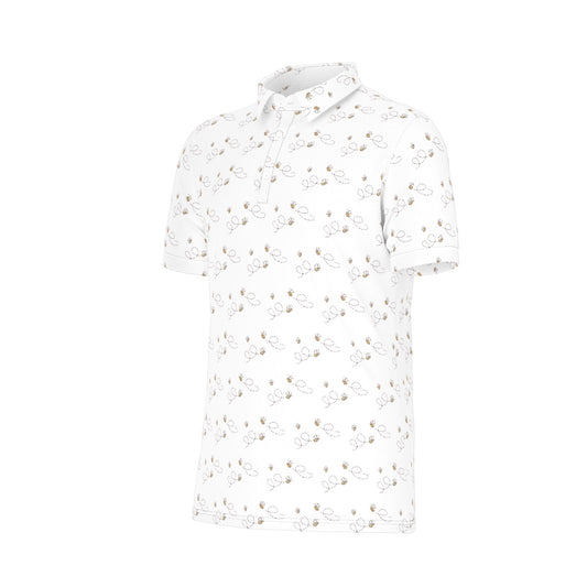 Honey Bee Men's Stretch Collar Polo Shirt