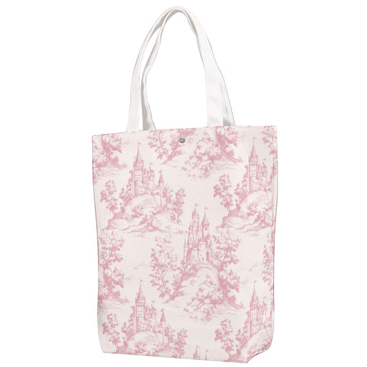 Castle Toile Canvas Bag With Shoulder Strap