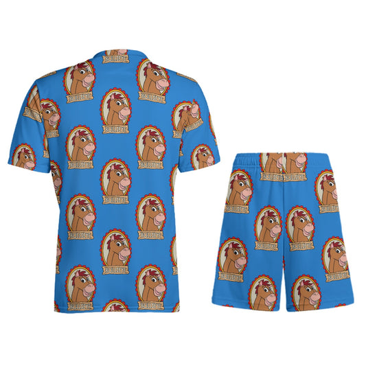 Blue Horsey Children's Sports T-Shirt Set