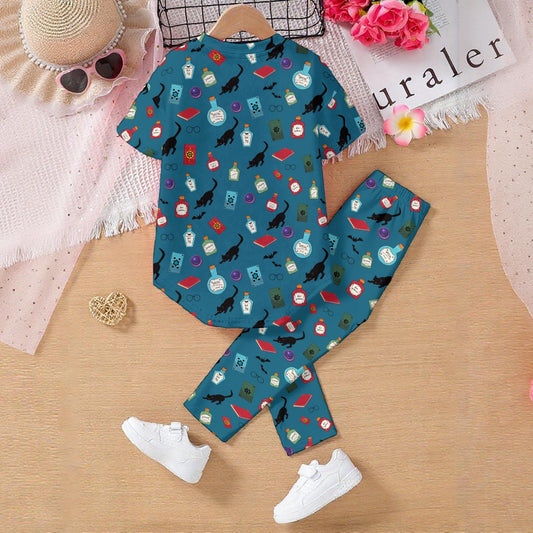 Blue Wizard Kids' Casual Top and Pants Set