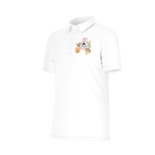 Winnie & Friends Men's Stretch Collar Polo Shirt