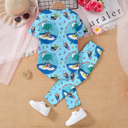 Beachy MM Kids' Casual Top and Pants Set