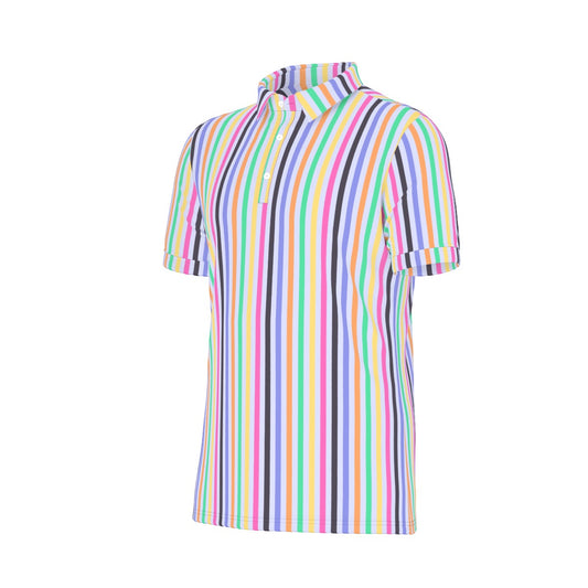 Ghost Ship Stripe Men's Stretch Collar Polo Shirt