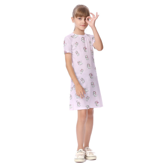 Marie Kid's Short Sleeve Dress