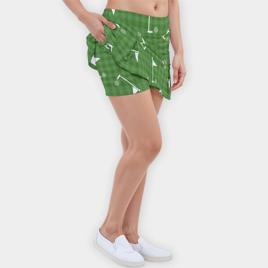 Golf Flag Women's Active Skort With Inner Shorts