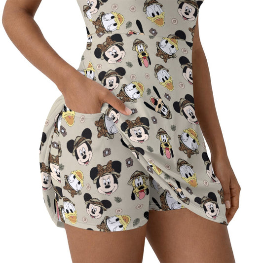 Safari Faces Women’s Athletic Dress With Built‑In Shorts