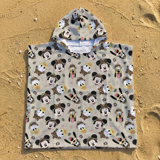 Safari Faces Kid's Hooded Towel Poncho