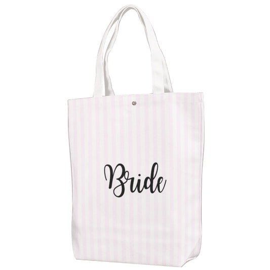 Bride Striped Canvas Bag With Shoulder Strap