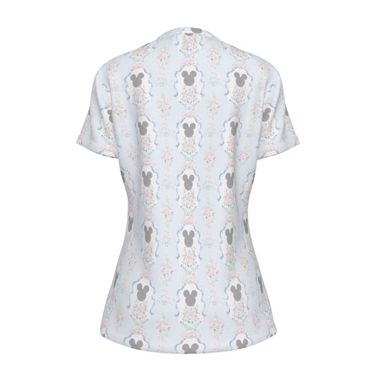 Blue Grandmillenial Women's Round T-Shirt|210GSM
