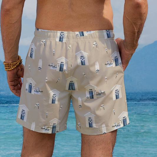 Khaki Beach Houses & Boards Men's Beach Shorts