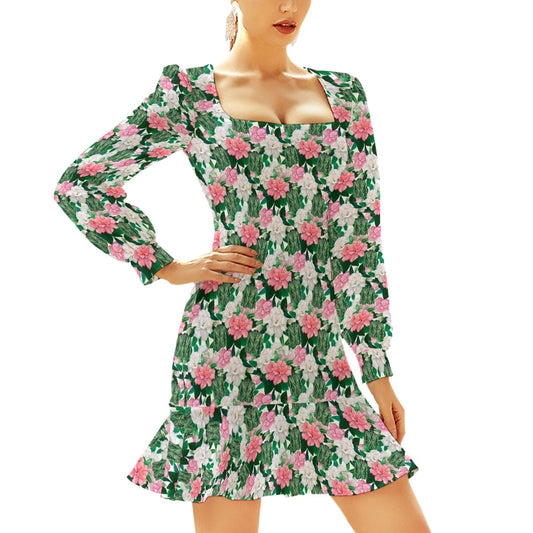 Masterful Women's Ruffle Hem Skinny Dress