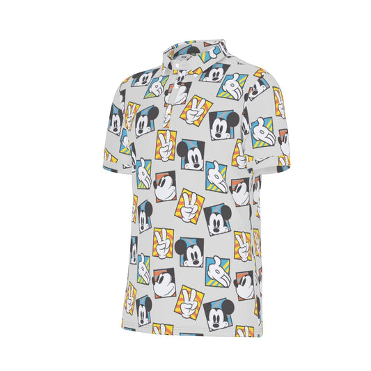 MM Squares Men's Stretch Collar Polo Shirt