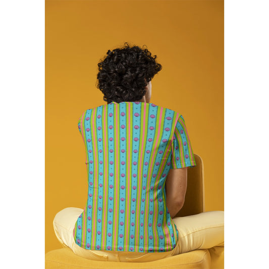 Shells & Striped Men's Crew Neck T-Shirt