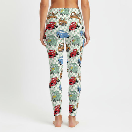 Cars Women's High Waist Leggings With Side Pocket
