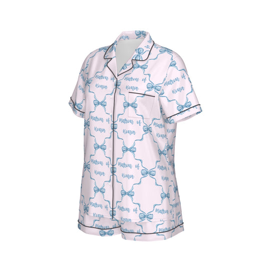 Matron of Honor Women's Pajama Set With Short Sleeve