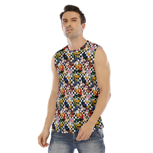 Checkered Friends Men's O-neck Tank Top|210GSM