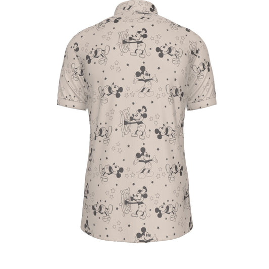 Vintage MM Men's Stretch Collar Polo Shirt