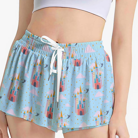 Tink Blue Women's Sport Skorts With Pocket