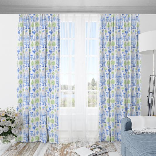 Grandmillenial Santa Room Darkening Curtains with Hooks | 265(gsm)