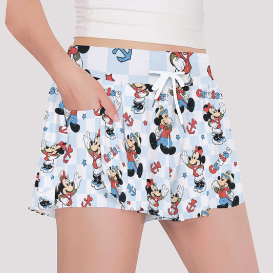 Checkered Cruising MM Girls' Sports Culottes