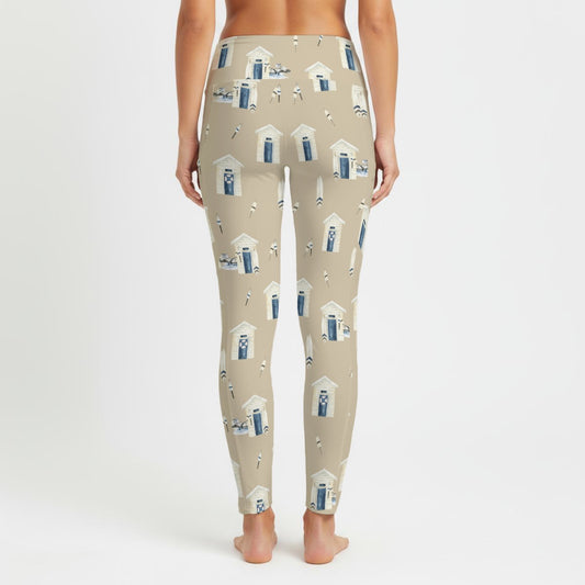 Khaki Beach Houses & Boards Women's High Waist Leggings With Side Pocket