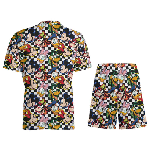 Checkered Friends Children's Sports T-Shirt Set