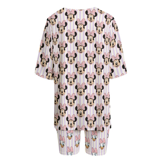 Matching Minnie & Matching Daisy Women's T-shirt Set With Short Sleeve