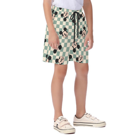 Checkered MM Kid's Beach Shorts