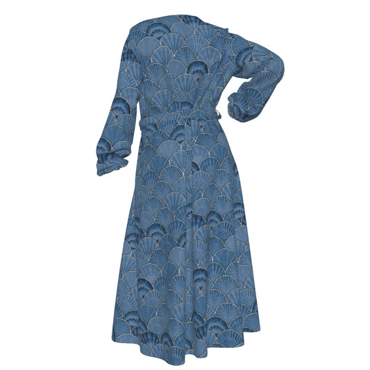 Shells Women's Lace-up Chiffon Robe