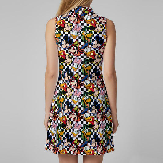 Checkered Friends Women’s Sports Dress Set