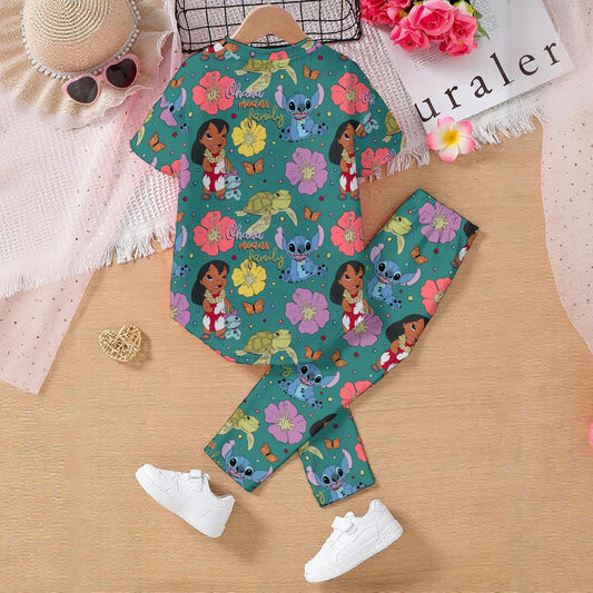 Aloha Alien Kids' Casual Top and Pants Set