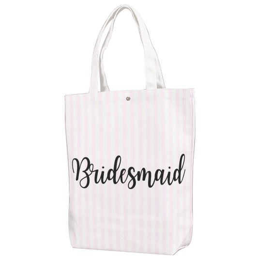 Bridesmaid Striped Canvas Bag With Shoulder Strap