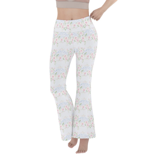 Grandmillenial Roses Women's Flare Yoga Pants