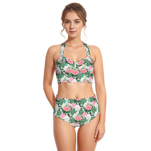 Masterful Women's Swimsuit Set With Halter