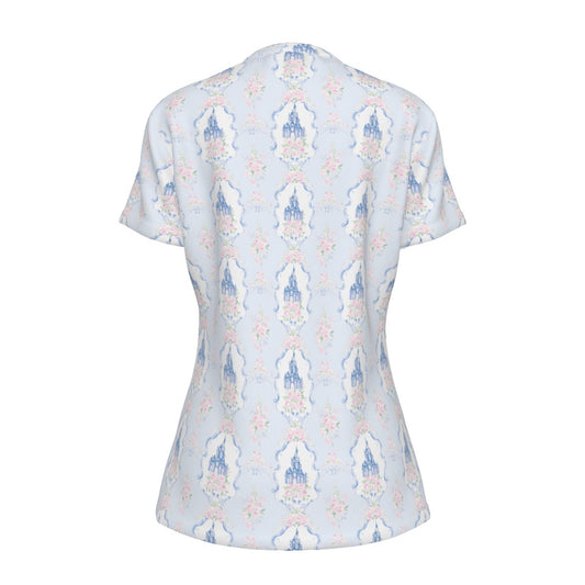 Grandmillenial Castle Women's Round T-Shirt|210GSM