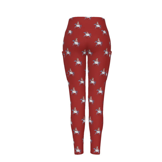 Mary Women's High Waist Leggings With Side Pocket