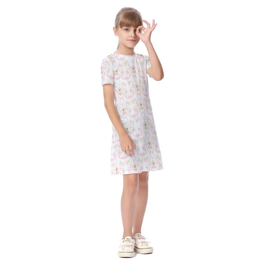 Grandmillenial Garland Kid's Short Sleeve Dress