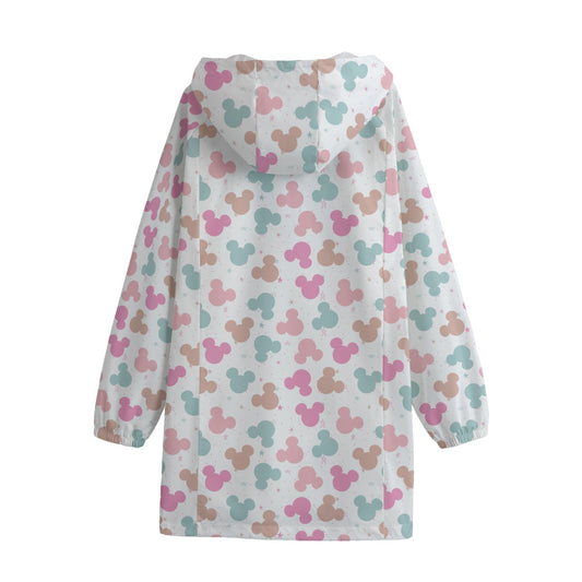 Colorful Minnie Unisex Windbreaker Long Jacket