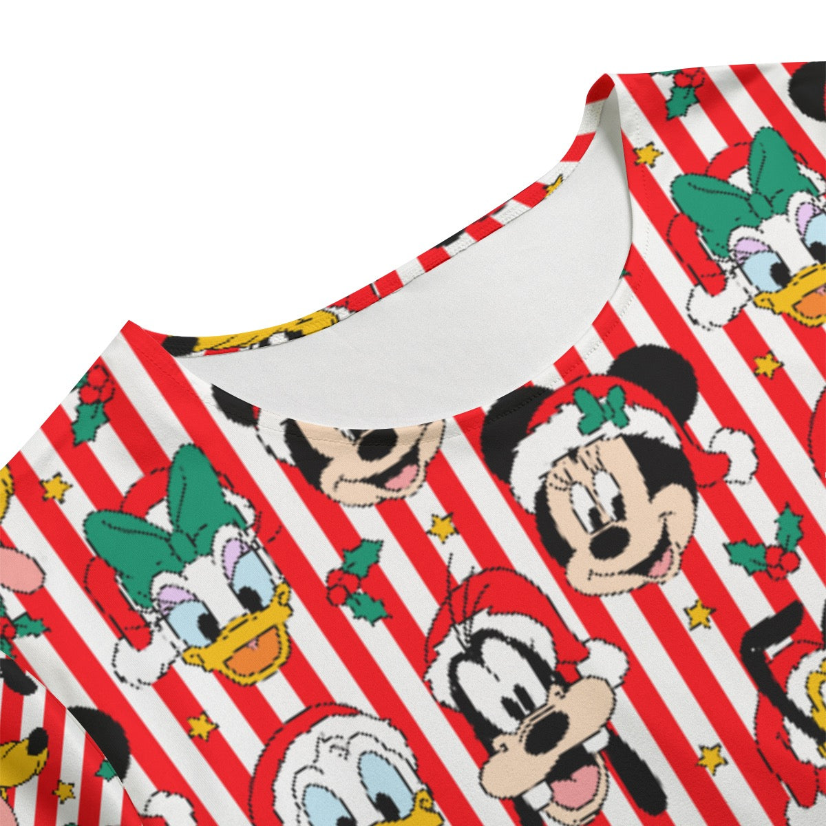 Christmas Stripe Women's T-shirt Set With Short Sleeve