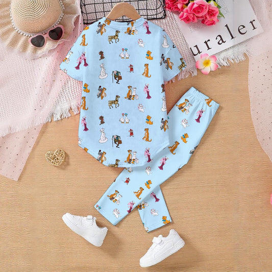 Cats Kids' Casual Top and Pants Set