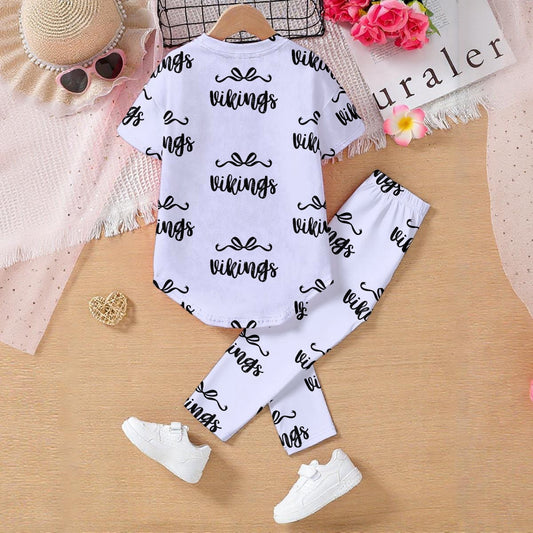 Vikings Kids' Casual Top and Pants Set