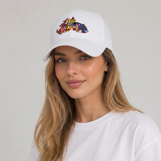 Festive Winnie and Friends Curved Brim Baseball Cap