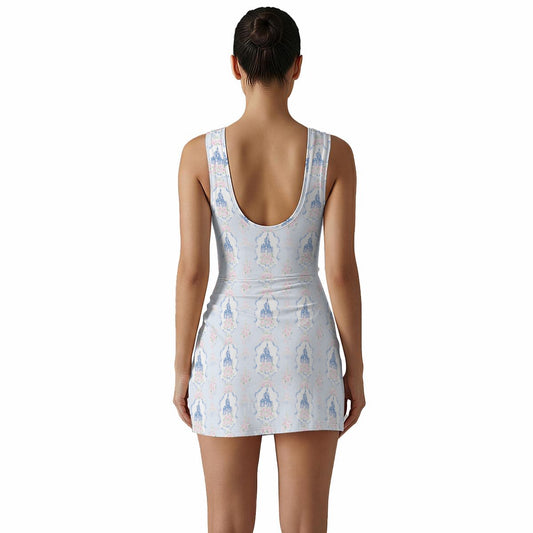 Grandmillenial Castle Women's Sleeveless Bodysuit Dress