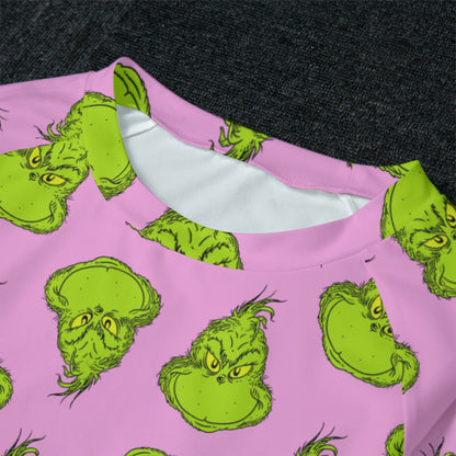 Mean One [pink] Women's Raglan Sleeve Pajama Set