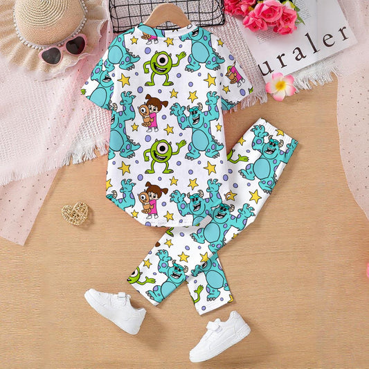 Friendly Monsters Kids' Casual Top and Pants Set