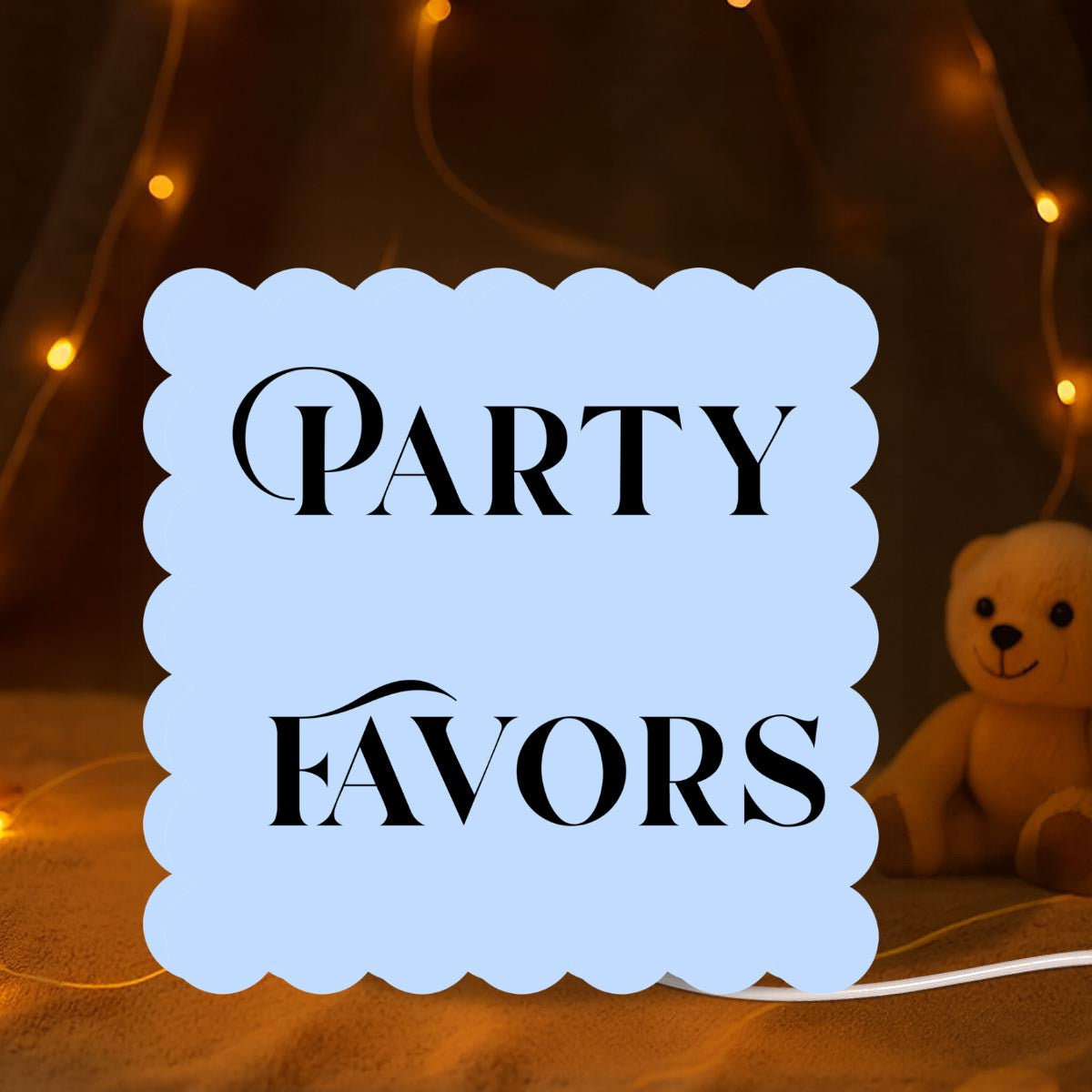 Party Favors Sign Light Box