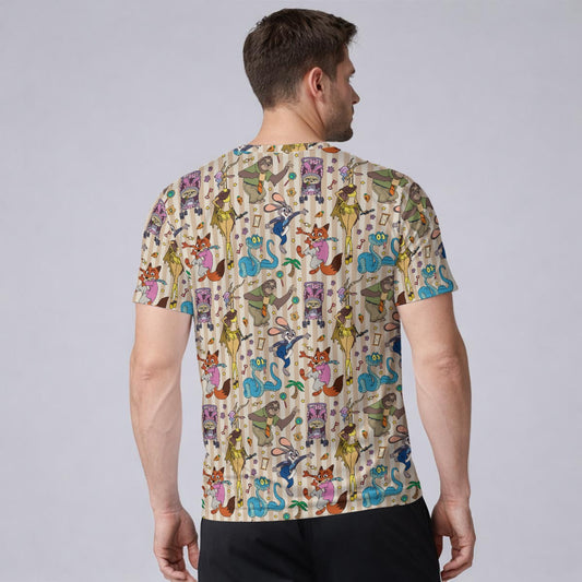 Zoo Animals 2 Men’s Athletic Stretch T-Shirt
